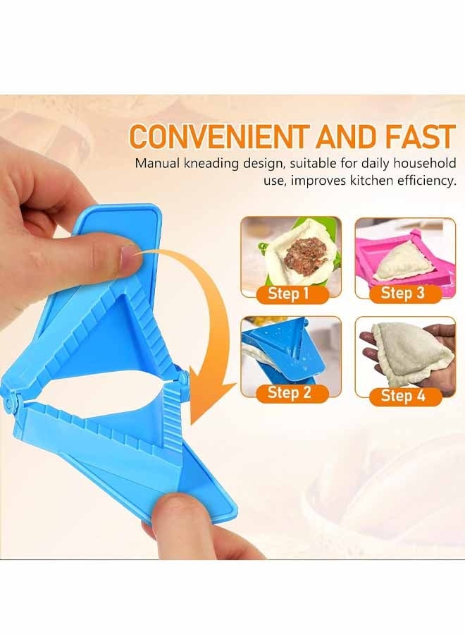 مجموعة أدوات صنع الزلابية (3 قطع) - مكبس صنع الإمبانادا - مكبس مثلث لصنع الزلابية والرافيولي - قالب بيروجي - أدوات مطبخ أساسية لصنع الإمبانادا والزلابية والرافيولي والبيروجي والفطائر اليدوية - Image 2